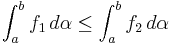 \int_a^b f_1 \, d\alpha \leq \int_a^b f_2 \, d\alpha 