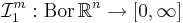 \mathcal{I}^m_1 : \mbox{Bor}\,\R^n \rightarrow [0,\infty]