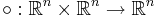 \circ : \R^n \times \R^n \rightarrow \R^n