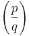 \left(\frac{p}{q}\right)