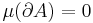 \mu(\partial A) = 0\,