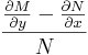 \frac {\frac {\partial M}{\partial y} - \frac {\partial N}{\partial x}} {N}