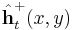 \hat \textbf{h}_t^+(x,y)