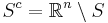  S^c = \mathbb{R}^n \setminus S 