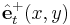 \hat \textbf{e}_t^+(x,y)