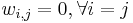 w_{i,j} = 0 ,\forall i = j 