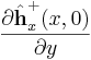 \frac{\part{\hat \textbf{h}_x^+(x,0)}}{\part y}