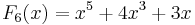 F_6(x)=x^5+4x^3+3x \,