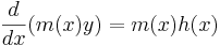 \frac {d}{dx}(m(x)y) = m(x)h(x)