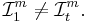 \mathcal{I}^m_1 \neq \mathcal{I}^m_t . \,