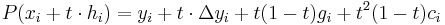 P(x_i+t\cdot h_i)=y_i+t\cdot \Delta y_i+t(1-t)g_i+t^2(1-t)c_i