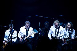 Eagles live 2008. Från vänster: Glenn Frey, Don Henley, Joe Walsh och Timothy B. Schmit