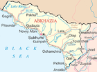 Karta över Abchazien.