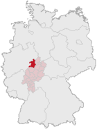 Landkreis Waldeck-Frankenberg (mörkröd) i Tyskland