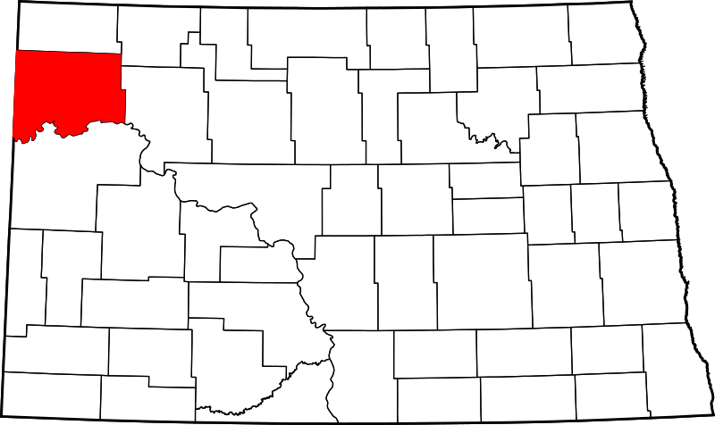 Fil:Map of North Dakota highlighting Williams County.svg