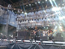 Med Opeth på Ruisrock, Finland, 2008