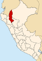 Regionens läge i Peru