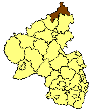 Landkreis Altenkirchens läge i Rheinland-Pfalz