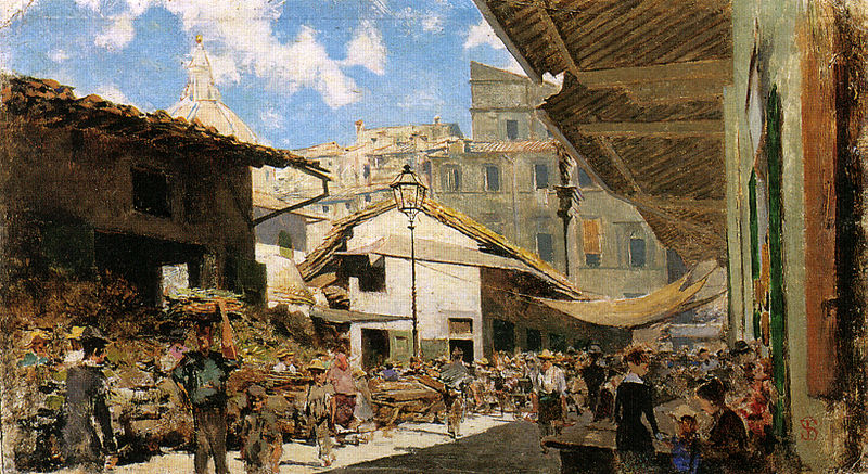 Fil:Telemaco Signorini, Mercato Vecchio a Firenze (bozzetto) 1881-83 16x28,5 cm.jpg