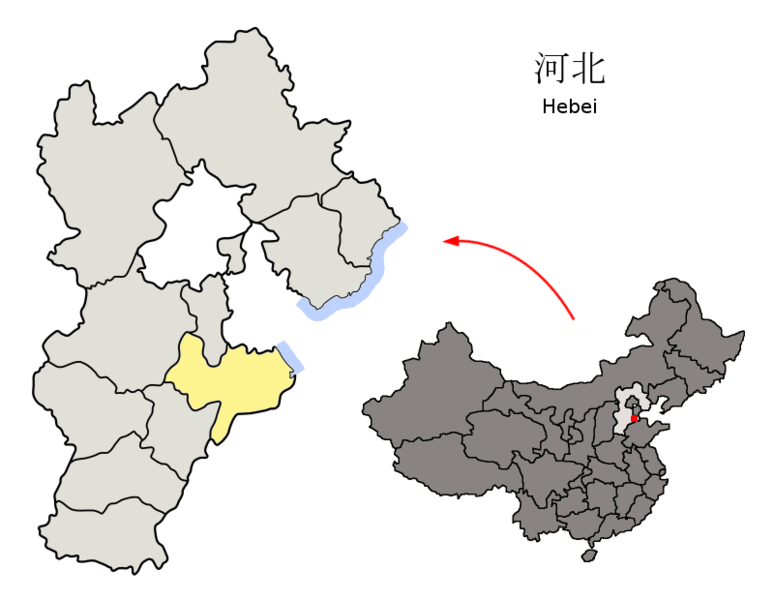 Fil:Location of Cangzhou Prefecture within Hebei (China).png