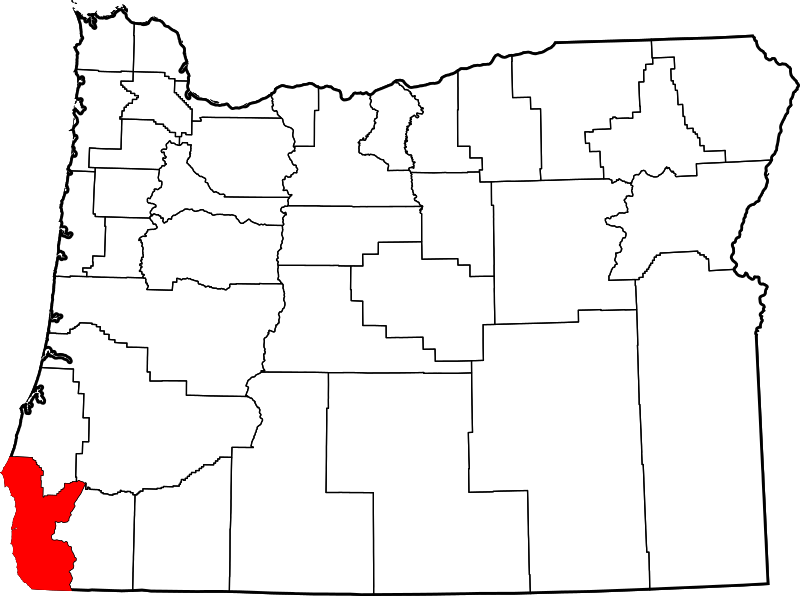 Fil:Map of Oregon highlighting Curry County.svg