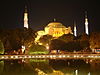 Hagia Sophia-moskén på kvällen.
