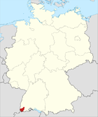 Landkreis Lörrachs läge i Tyskland