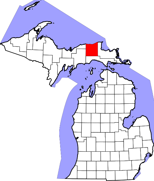 Fil:Map of Michigan highlighting Luce County.svg