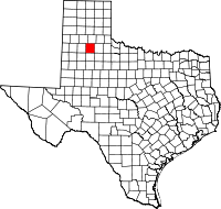 Karta över Texas med Floyd County markerat