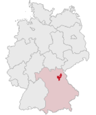 Landkreis Bayreuths läge i Tyskland