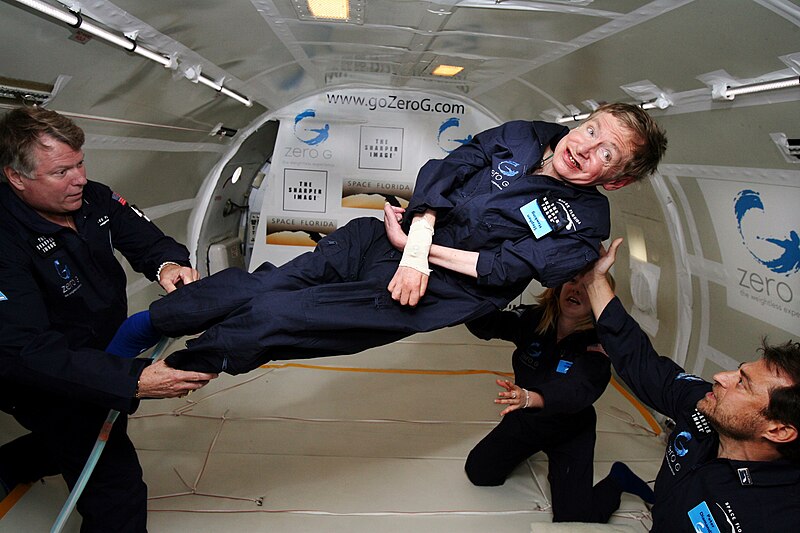 Fil:Physicist Stephen Hawking in Zero Gravity NASA.jpg