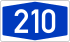Bundesautobahn 210 number.svg