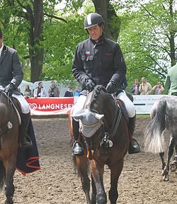 Ludger Beerbaum och hästen Enorm i Hamburg 2005