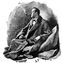 Sherlock Holmes tecknad av Sidney Paget, 1891