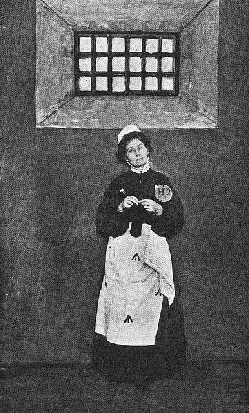 Fil:Emmeline Pankhurst in prison.jpg