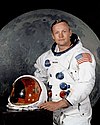 Neil Armstrong landstiger på månen 1969.