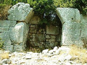 Fortifikationsmuren i Pythagoreion