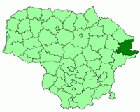 Distriktet ligger i östra Litauen.