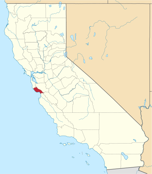 Fil:Map of California highlighting Santa Cruz County.svg
