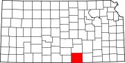 Fil:Map of Kansas highlighting Sumner County.svg