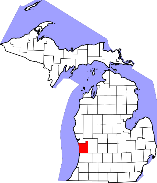 Fil:Map of Michigan highlighting Ottawa County.svg