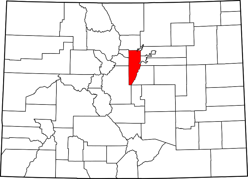 Fil:Map of Colorado highlighting Jefferson County.svg
