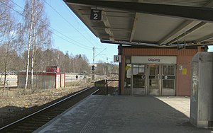 Plattformen på Östertälje station