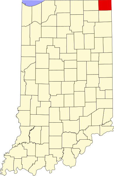 Fil:Map of Indiana highlighting Steuben County.svg