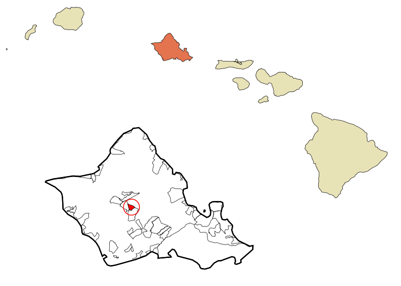 Fil:Honolulu County Hawaii Incorporated and Unincorporated areas Waipio Acres Highlighted.svg
