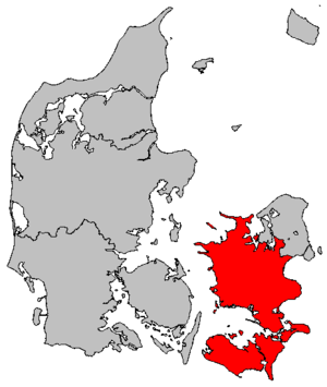 Det rödmarkerade området på kartan är regionen