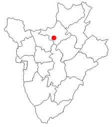 Location of Ngozi in Burundi