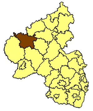 Landkreis Vulkaneifels läge i Rheinland-Pfalz