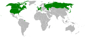 G8:s medlemsländer.