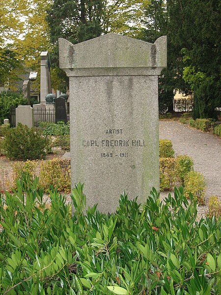 Fil:Grave of swedish artist Carl Fredrik Hill in Lund Sweden.JPG